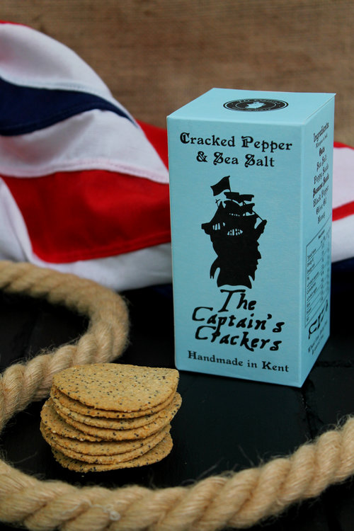 The Captains Crackers - Cracked Pepper & Sea Salt (120g)