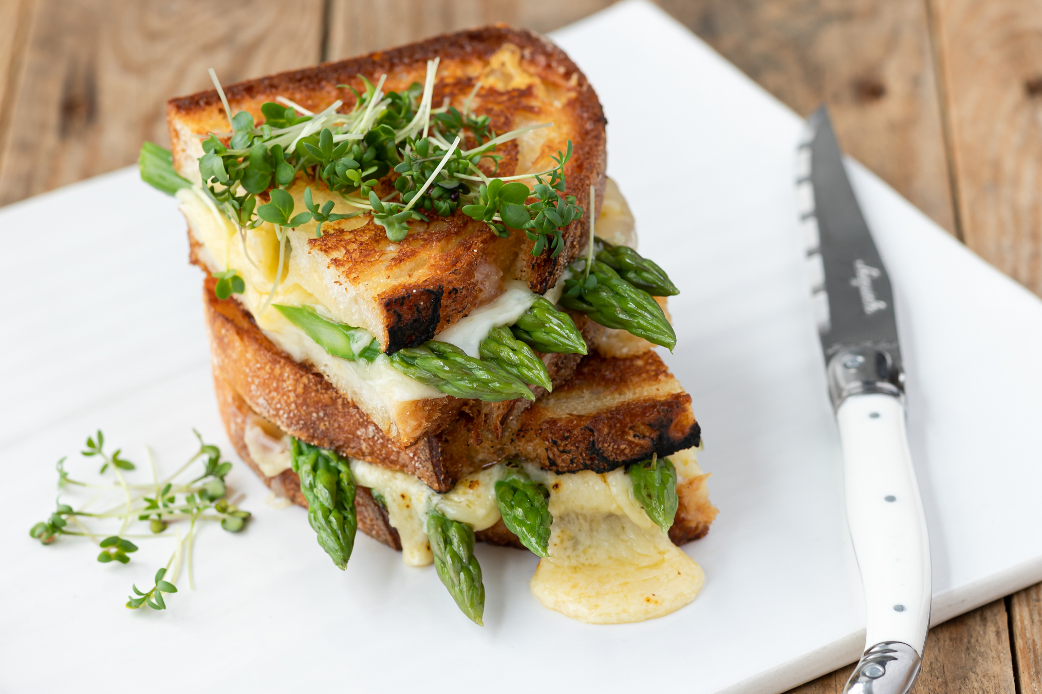 Asparagus Grilled Cheese Sandwich Recipe | Lower Ladysden Farm